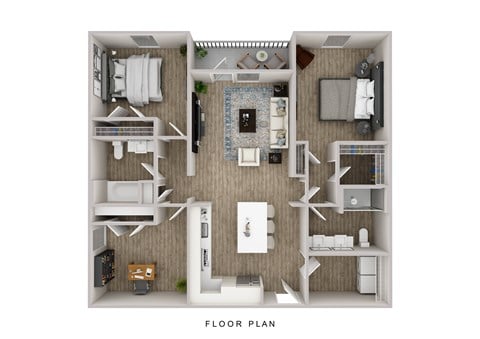 Floor plan for 3 beds, 2 baths, 1248 sqft